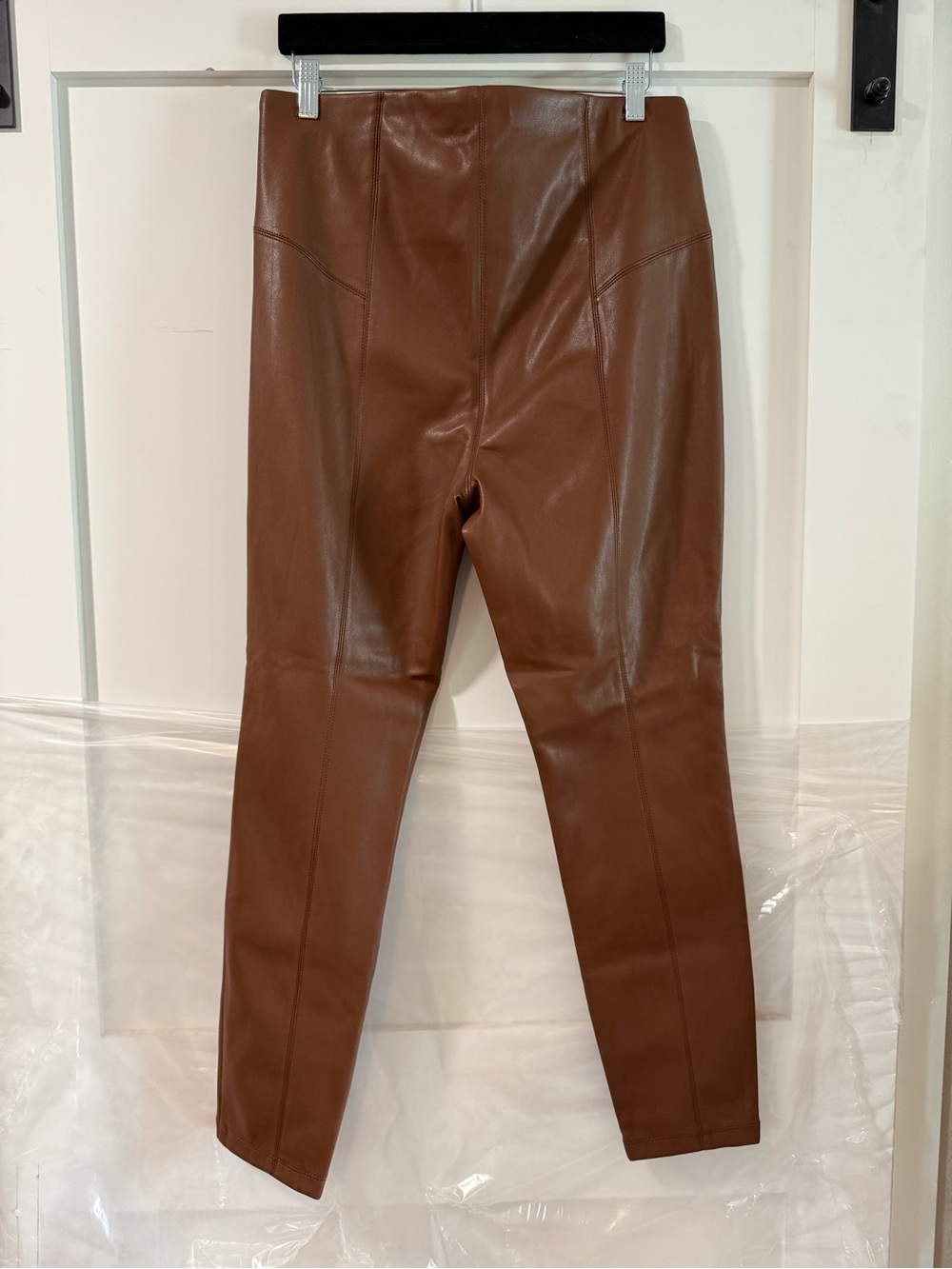 Marc New York Brown Faux Leather Skinny Pants